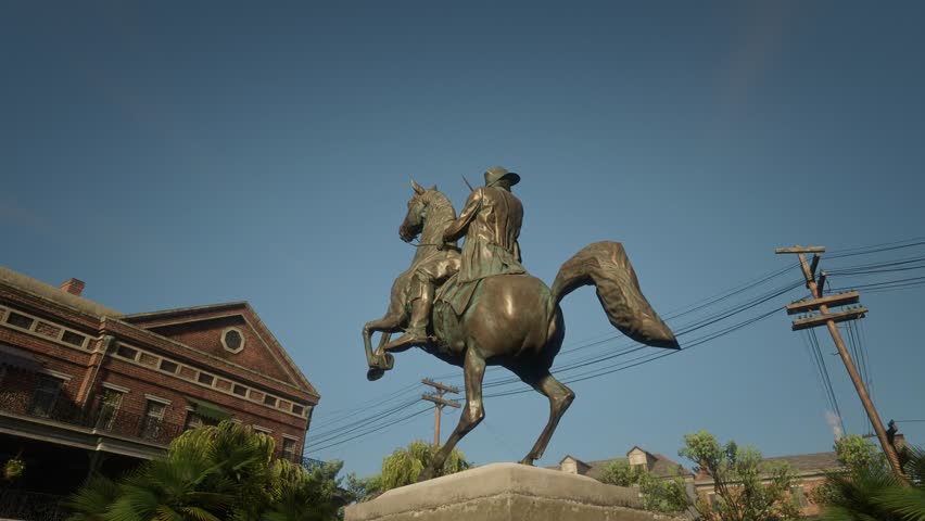 3D. USA. New Orleans. Horse Statue