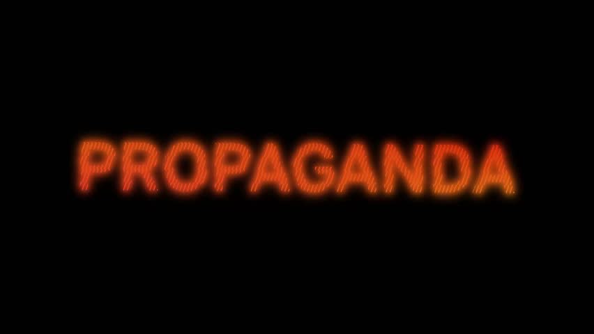 Propaganda with flickering effect, disinformation and manipulation abstract concept, loop animation with glitch effect. Seamless and loopable.