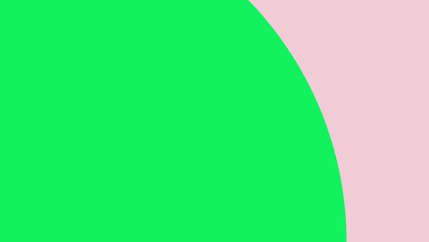 4 colors circle smooth transition. Monochromatic pink colors transition. Simple circle animation expanding from the bottom left of cover the entire frame. 4K Motion Graphics.