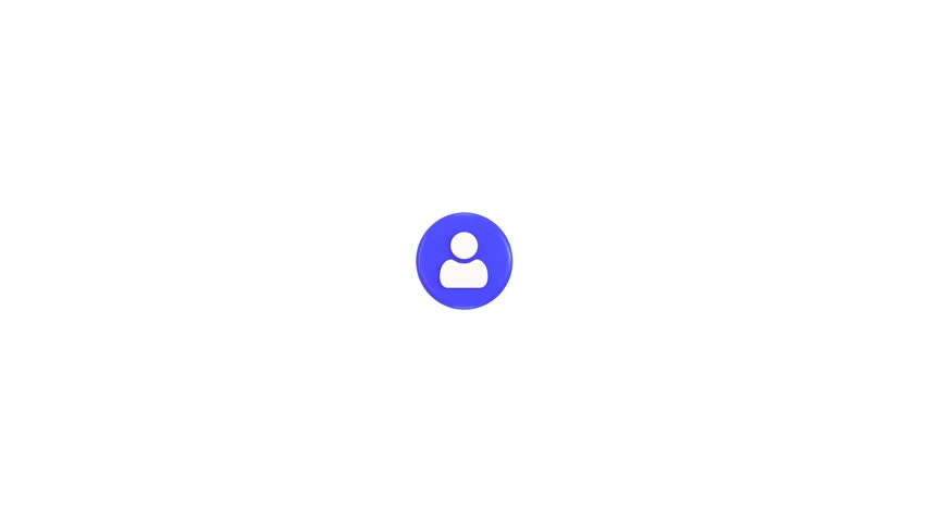 3d user profile icon animation