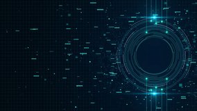 Tech HUD Innovation circle interfaces. Hi tech futuristic display. Blue hologram button. Digital data network protection, future technology network Modern cyberspace innovation. technology innovative - Powered by Shutterstock - Get 15% off with code: PIKWIZARD15