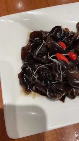 Din Tai Fung Wood ear mushrooms in a vinegar dressing appetizer.