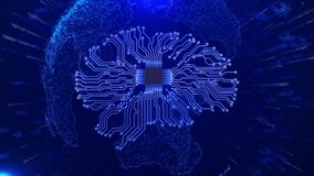 AI futuristic Electronic brain processor Innovation in Business Medicine Cybersecurity Machine learning microchip CPU circuit board light. processor. cyberpunk cyberspace. Innovative Machine learning - Powered by Shutterstock - Get 15% off with code: PIKWIZARD15