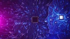 AI futuristic Electronic brain processor Innovation in Business Medicine Cybersecurity Machine learning microchip CPU circuit board light. processor. cyberpunk cyberspace. Innovative Machine learning - Powered by Shutterstock - Get 15% off with code: PIKWIZARD15