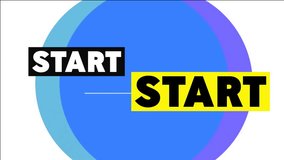 START text animation over blue and purple circular shapes. digital, abstract, vibrant, background, geometry, motion - Powered by Shutterstock - Get 15% off with code: PIKWIZARD15