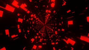 moving forward through a dark tunnel with red glowing stripes. looped animated background. 3d render endless animation - Powered by Shutterstock - Get 15% off with code: PIKWIZARD15