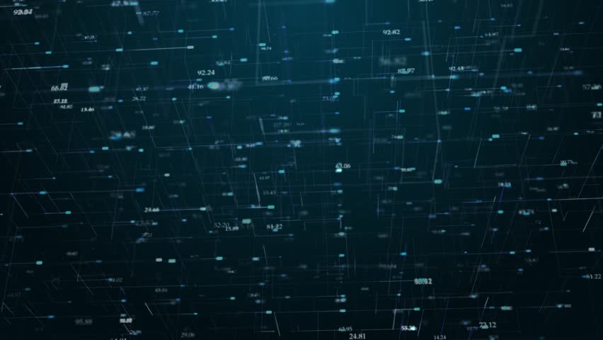 Big data technology and data science abstract background. Data scientist querying. Analysing and visualizing artificial intelligence on virtual screen. AI Data flow concept. Finance neural network-lop