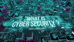 what is cyber security- with digital technology hitech concept. 3D Illustration - Powered by Shutterstock - Get 15% off with code: PIKWIZARD15
