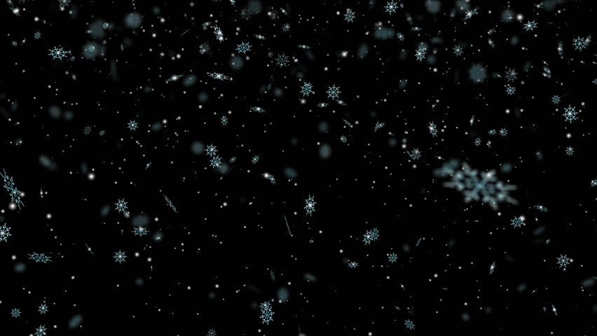 snow and snowflakes falling twirly together, animation footage video isolated on alpha channel background.