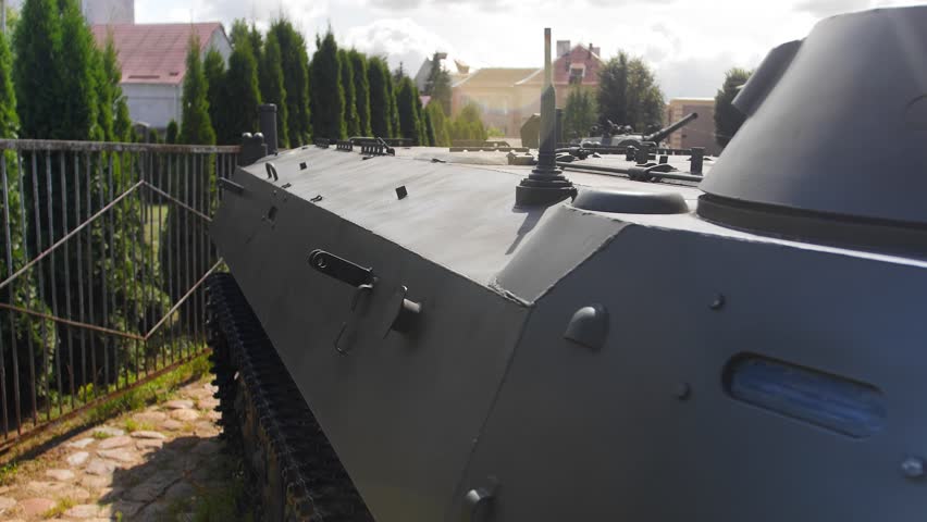 armored side of tractor from the Cold War (MTLB)