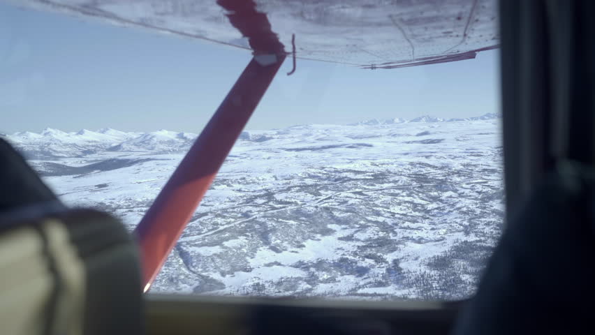 Point Of View Scenic View Of Snowy National Park Seen From Helicopter - Denali National Park, Alaska