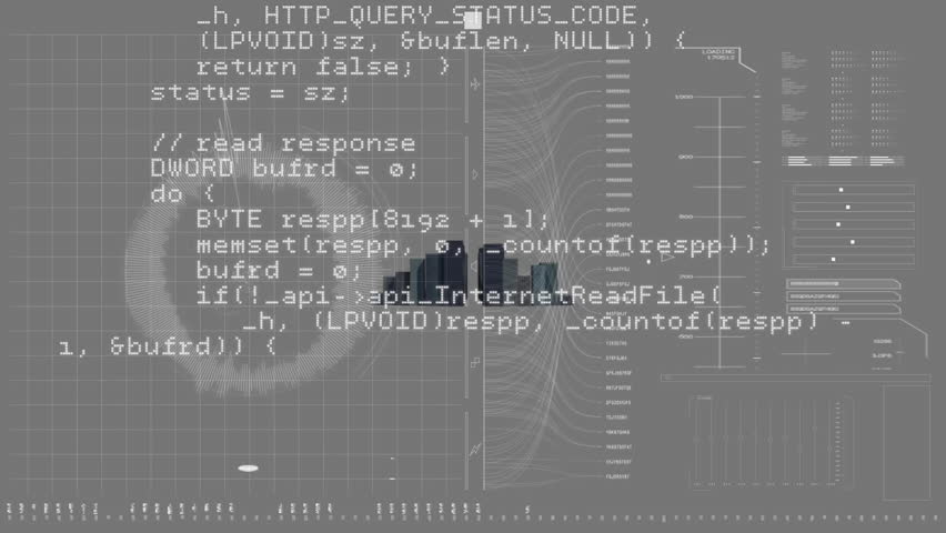 Computer code and mathematical formulas animation over cityscape background. Technology, coding, mathematics, futuristic, programming, urban - Powered by Shutterstock - Get 15% off with code: PIKWIZARD15