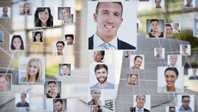 Collage of diverse people connected by lines, social network animation. Networking, communication, technology, connections, community, diversity - Powered by Shutterstock - Get 15% off with code: PIKWIZARD15