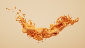 Flowing fluid with splashing shape background, 3d rendering. 3D illustration. - Powered by Shutterstock - Get 15% off with code: PIKWIZARD15