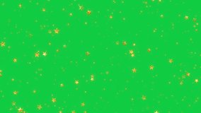 shiny golden stars glittering falling on green background 4k animation, fairy sparkle isolated design element - Powered by Shutterstock - Get 15% off with code: PIKWIZARD15