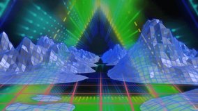 Good Vibes Only text animation over neon geometric shapes and grid background. Typography, retro, vibrant, colorful, digital, futurism - Powered by Shutterstock - Get 15% off with code: PIKWIZARD15