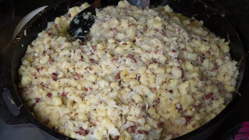 American cuisine dish prepared on the street