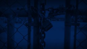 Locked Gate With Padlock At Night - Powered by Shutterstock - Get 15% off with code: PIKWIZARD15