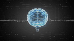 Animation of spinning brain over data processing. Science, technology and digital interface concept digitally generated video. - Powered by Shutterstock - Get 15% off with code: PIKWIZARD15