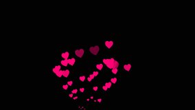 Pink flying hearts pop burst, collection of heart, valentine's day sign of love, love explosion effect on blank background - Powered by Shutterstock - Get 15% off with code: PIKWIZARD15