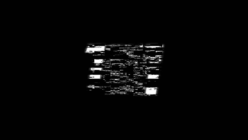 1 glitch number display animated glitch number 1 text bg background old tv bad tv 4k looping