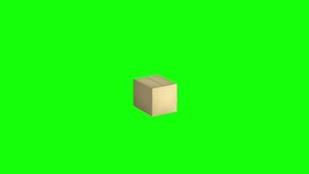 cardboard box animation for editing or business purposes, green screen background - Powered by Shutterstock - Get 15% off with code: PIKWIZARD15