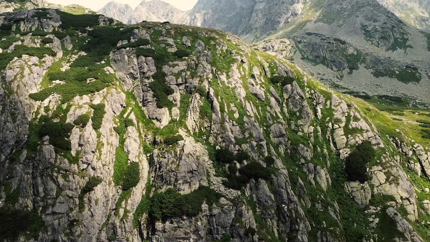 Scenic aerial view of the mountains in the Slovakian High Tatras