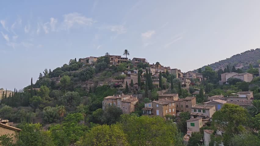 View of the village of Deia from the viewing point