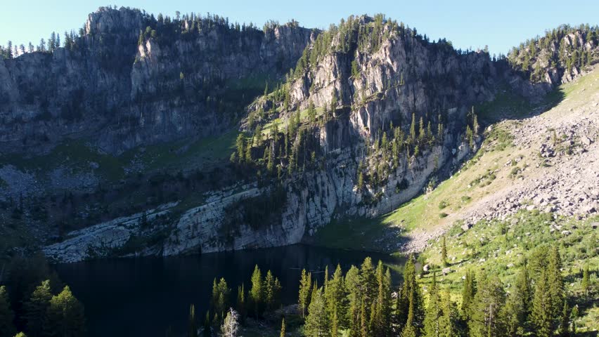 Summer Hiking Trail views of Bloomington Lake Southern Idaho High Glacier Lake