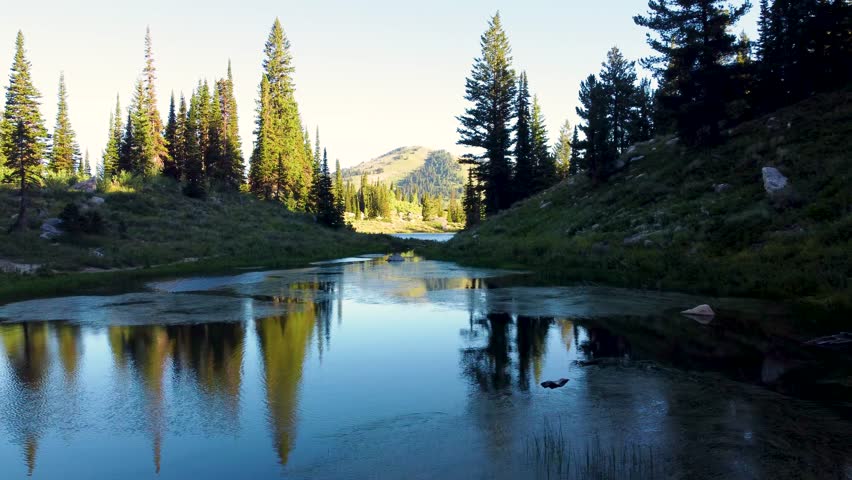 Summer Hiking Trail views of Bloomington Lake Southern Idaho High Glacier Lake