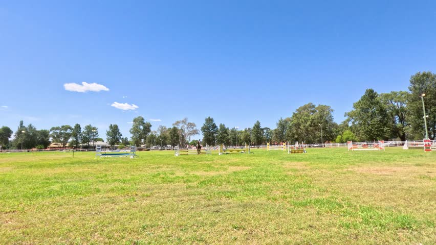 Horse racing on a sunny day in Australia