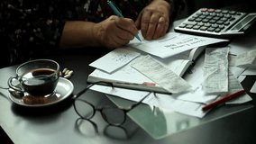 Residential Pay Bills, Use Calculator Count Expenses. Home Budget Control, Manage Finances. Review Overdue Loan Payments Feel Stressed. Crisis, Lack Of Money. Debt Counting. Counting Domestic Budget - Powered by Shutterstock - Get 15% off with code: PIKWIZARD15