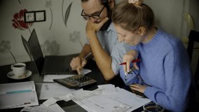 Residential Pay Bills, Use Calculator Count Expenses. Home Budget Control, Manage Finances. Review Overdue Loan Payments Feel Stressed. Crisis, Lack Of Money. Debt Counting. Counting Domestic Budget - Powered by Shutterstock - Get 15% off with code: PIKWIZARD15