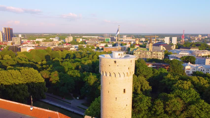 Orbit of Landskrone Tower unveils the skyline of Tallinn’s historic old town