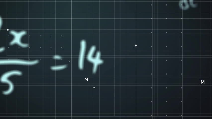 Animated mathematical equations and formulas over dark grid background. Mathematics, animation, digital, science, calculations - Powered by Shutterstock - Get 15% off with code: PIKWIZARD15