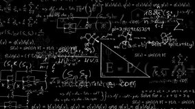 Animation of mathematical equations and scientific formulas over black background. Mathematics, science, blackboard, calculations, education - Powered by Shutterstock - Get 15% off with code: PIKWIZARD15