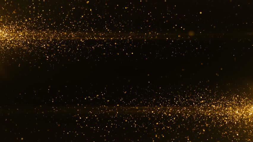 Golden Particles Awards Background. Abstract Seamless Loop Background.