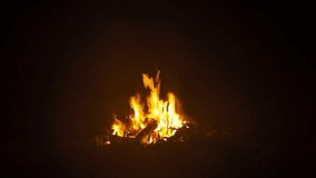 Fire isolated on black background in camping site. - Powered by Shutterstock - Get 15% off with code: PIKWIZARD15