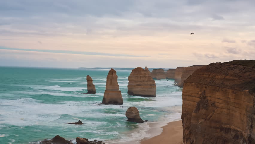 Magnificence of The Twelve Apostles at sunset, Port Campbell National Park, Australia.
