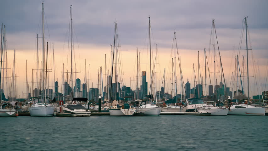 Melbourne, Australia Port Phillip Bay.