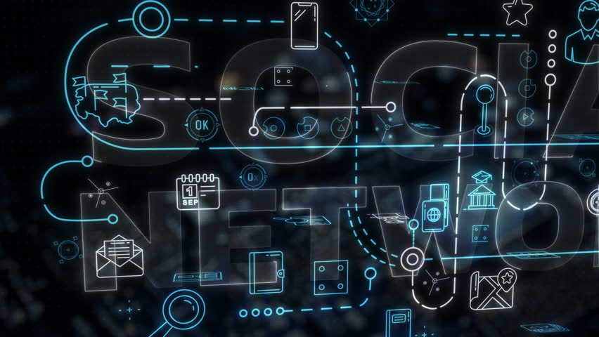 Virtual depiction of social connections in three dimensions.