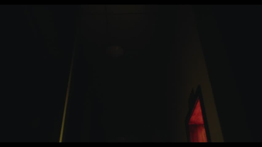 Possessed woman run towards camera 