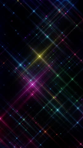 Colorful glowing stars. Loop.Slowly fall down with simple flash.