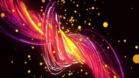 Animation of yellow spots over neon pink trails. Pattern and digital interface concept digitally generated video. - Powered by Shutterstock - Get 15% off with code: PIKWIZARD15