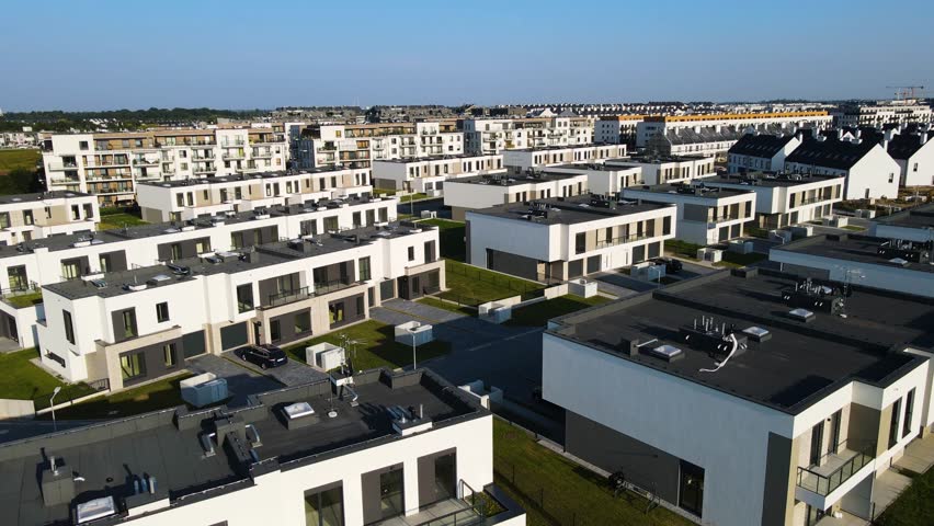 modern residential complex architecture townhouses houses comfortable living Europe