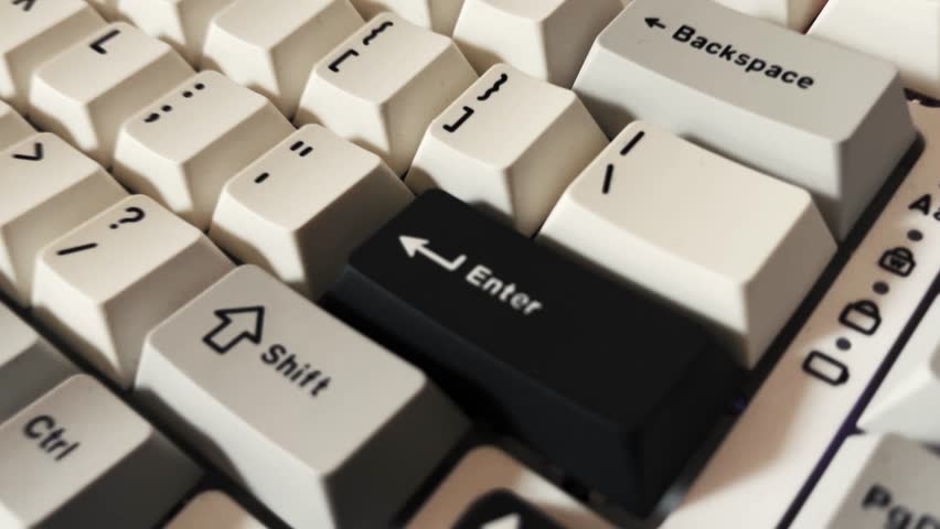 White keyboard keys in close up
