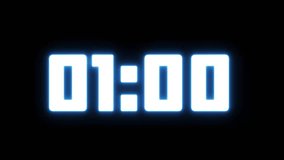 counting down neon 1 minute animated countdown timer 1 minute effect neon 4k - Powered by Shutterstock - Get 15% off with code: PIKWIZARD15