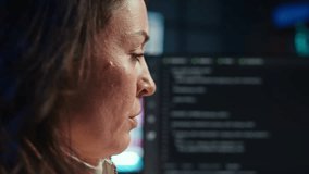 Angry programmer feeling frustration after failing to secure company servers from virus attacks. Irritated woman releasing pent up emotions, unable to build firewalls protecting data, camera B - Powered by Shutterstock - Get 15% off with code: PIKWIZARD15
