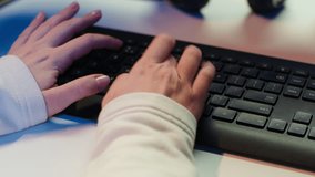 Computer technician working from home, designing and developing software applications, close up. IT specialist typing on PC keyboard, implementing and maintaining company systems, camera A - Powered by Shutterstock - Get 15% off with code: PIKWIZARD15