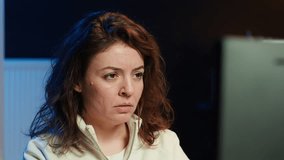 Angry programmer feeling frustration after failing to secure company servers from virus attacks. Irritated woman releasing pent up emotions, unable to build firewalls protecting data, camera A - Powered by Shutterstock - Get 15% off with code: PIKWIZARD15